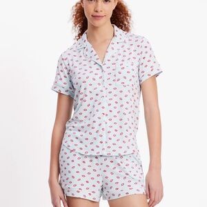 Kate Spade 2-piece Blue Glow Kisses Short PJ Set. Brand New w/Tags XL
